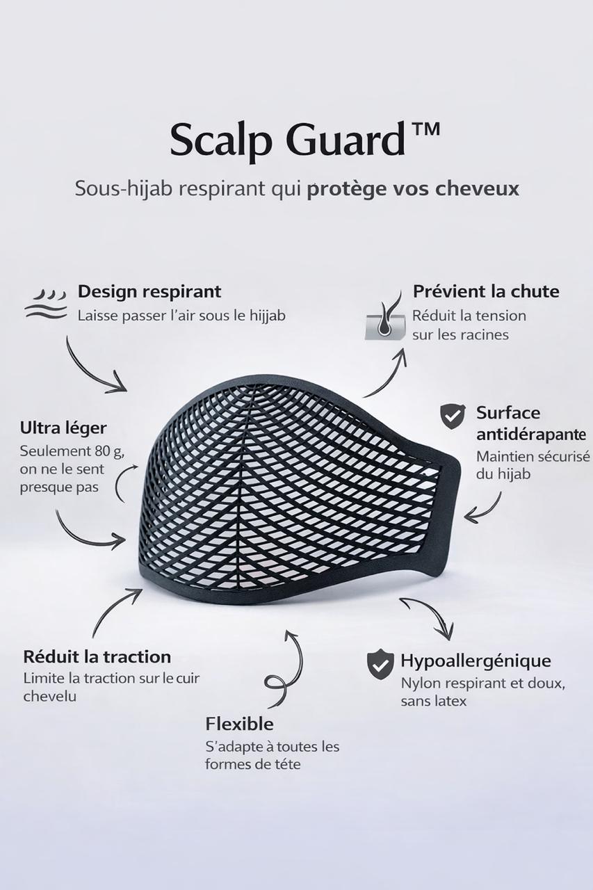Sous hijab respirant anti-chute — Scalp Guard™
