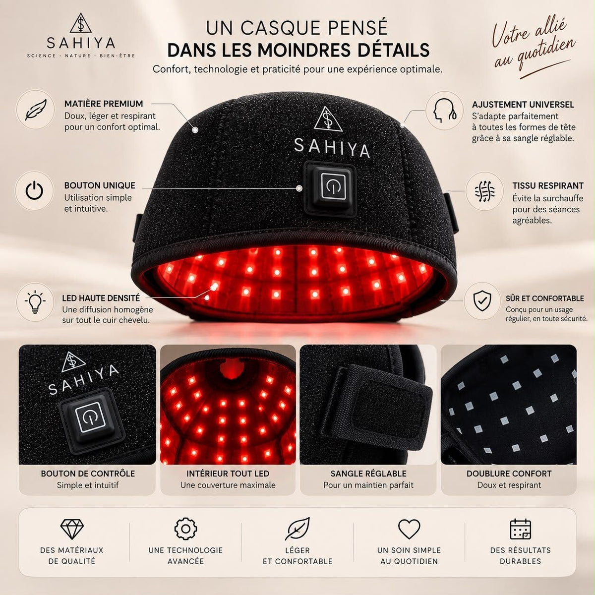 Casque LED infrarouge