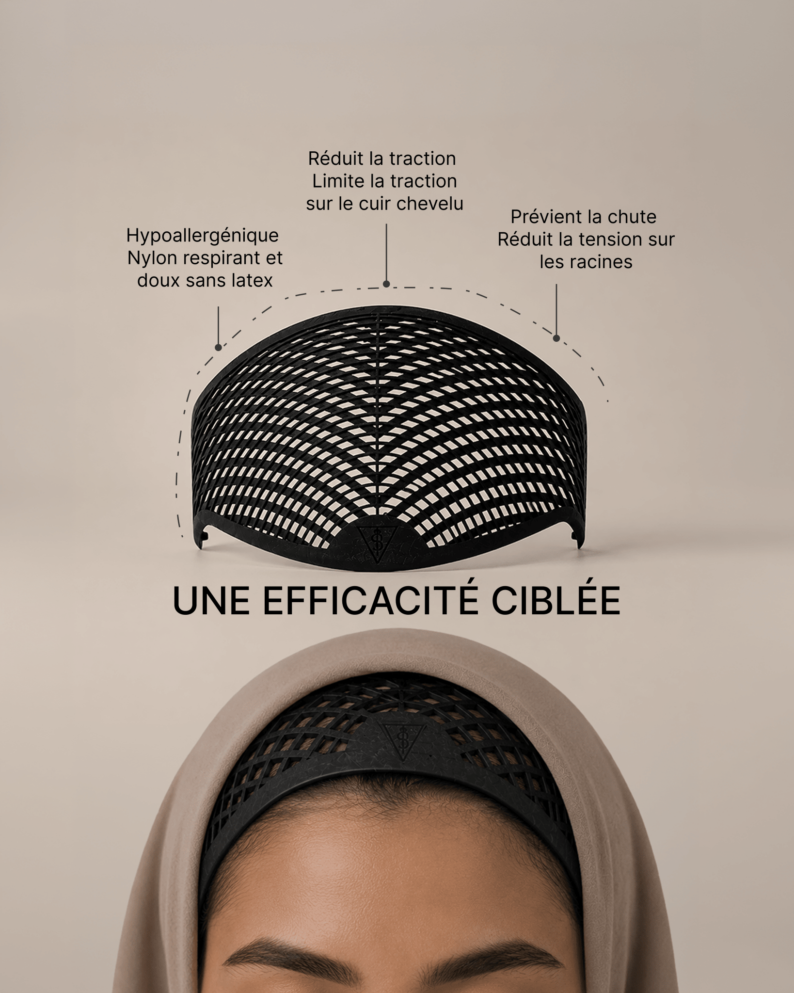 Sous hijab respirant anti-chute — Scalp Guard™